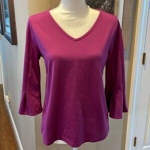 Banana Republic Purple Bell sleeve v neck top